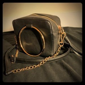 Black Purse with Gold Accents
